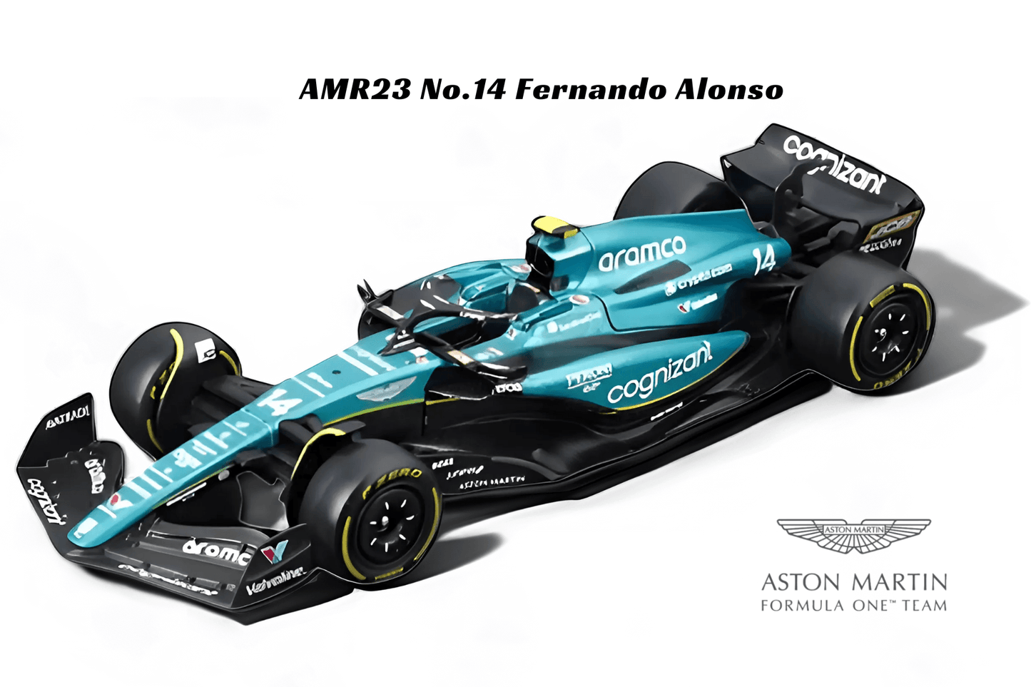 Bburago 1:43 F1 - Aston Martin Aramco AMR23 No.14 Fernando Alonso - Car World