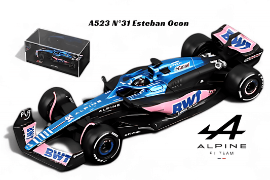 Bburago 1:43 F1 - Alpine A523 N°31 Esteban Ocon - Version with cover - Car World