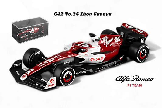 Bburago 1:43 F1 - Alfa Romeo C42 No.24 Zhou Guanyu - Car World