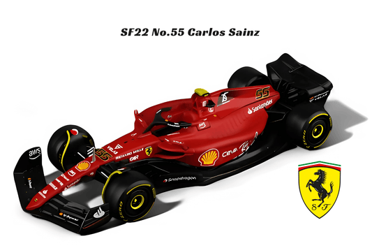 Bburago 1:43 F1 - Ferrari SF22 No.55 Carlos Sainz - Car World