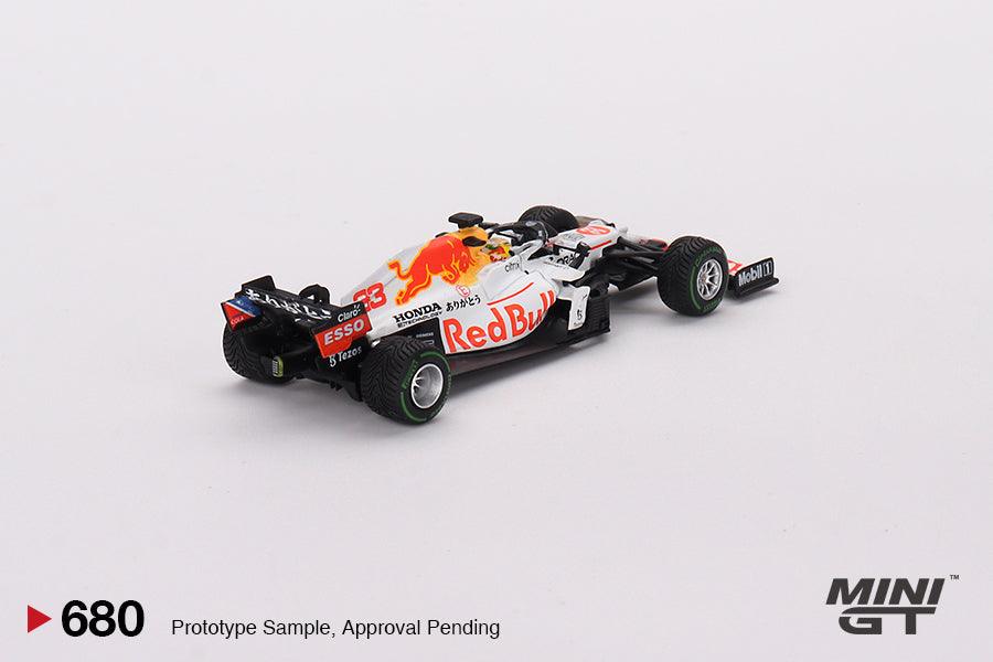 ** Preorder* Mini GT 1:64 Red Bull RB16B #33 Max Verstappen 2021 Gran Premio de Turquía 2do lugar - Car World