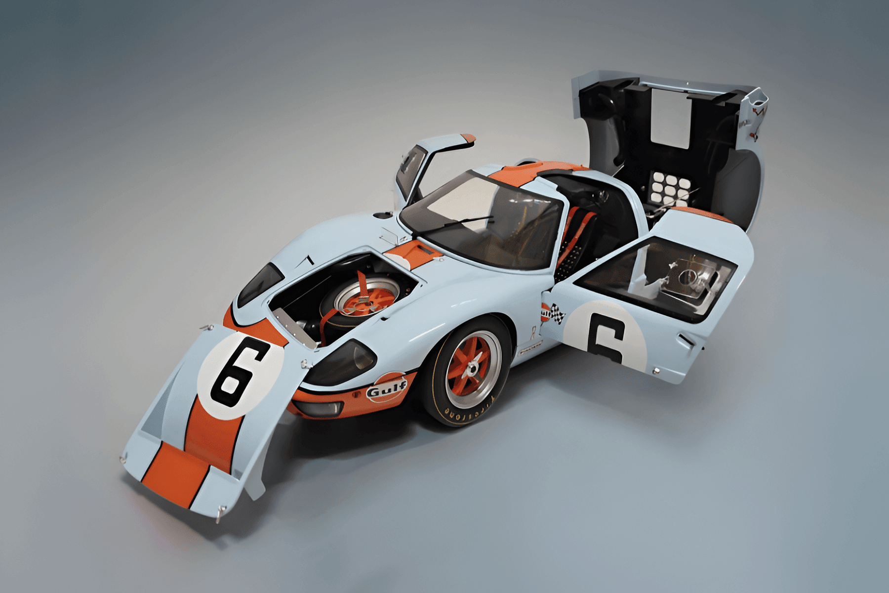 Ford GT40 1:8 - 24 horas de Le Mans 1969 - Car World