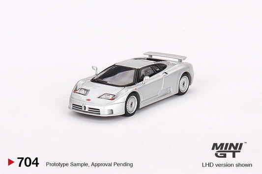 Mini GT 1:64 Bugatti EB110 GT Gris Claro - Car World